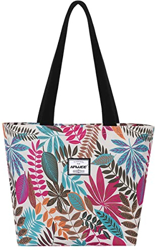 HAWEE Donna Borsa Tote con Zip Grande Borsa a Tracolla Casual Borsa a Mano Moda Borsa a Spalla Impermeabile Borsa della Spesa Leggera Borsetta per Quotidiano Vita Scuola Lavoro Spiaggia