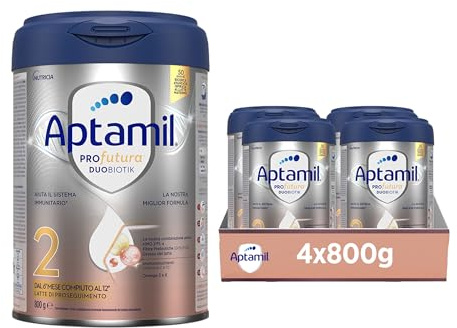 APTAMIL PROFUTURA Duobiotik 2 - Latte di Proseguimento in Polvere dal 6°compiuto al 12° mese (4 confezioni da 800g)