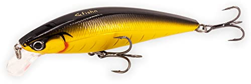 FISHN Grumpy Puncher Wobbler, Peso: 11,8g, Lunghezza: 8,5cm, Esca Artificiale per la Pesca di Pesci Predatori Come lucioperca, luccio, Pesce persico, Trota (Golden Rudd)