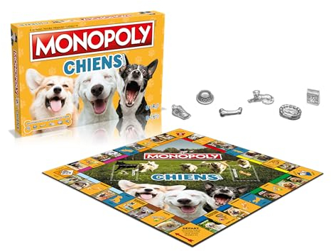 Winning Moves - Monopoly Hunde - Gesellschaftsspiel - Brettspiel - Französische Version