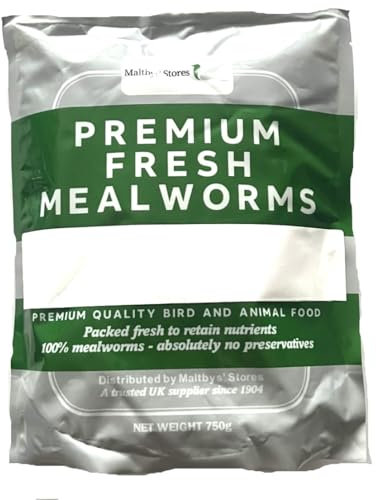 750g Fresh Mealworms Wild Bird Food (More Nutritious than Dried - More Convenient than Live) Stay Fresh Packaging MCW