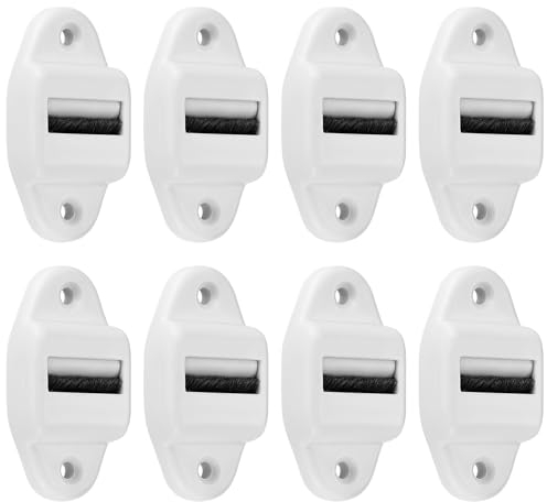 8 Pezzi Guida Cinghia Tapparella Con Spazzola e Rullo, Guide del Nastro, Guida Cinghia Tapparelle, Distanza Fori 40 mm (60x31mm)
