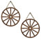 2 ruedas de madera de 29 x 29 cm, decoración de pared, ruedas de madera rústica, para jardín, hogar, bar, garaje, decoración de fiesta