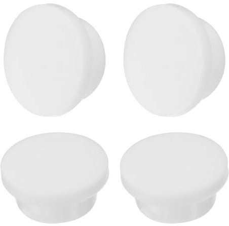 sourcing map 4 anelli di troppopieno per lavello, bagno, cucina, lavello, foro rotondo semi-aperto, in silicone, inserto nel foro (bianco)