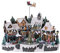 Avilia Animiertes Weihnachtsdorf mit LED-Beleuchtung und Weihnachtsmusik – Ideal für die einzigartige und Moderne Dekoration Ihres Hauses – Hergestellt aus langlebigen Materialien – 31 x 38 x 22 cm