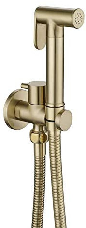 Kit spruzzatore portatile per bidet per pannolino di stoffa montaggio a parete per bagno bidet WC con finitura oro sistema doccia spruzzatore WC