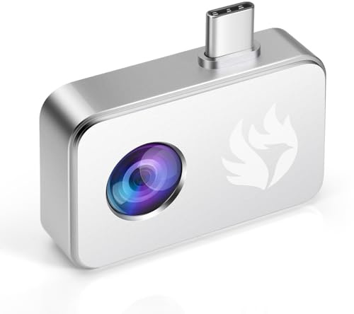 Telecamera termica, risoluzione IR nativa di 256 x 192, frequenza dell'immagine 25 Hz, precisione di temperatura migliorata, funziona per Android (non per iOS)