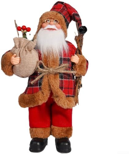 Sitzende Weihnachtsmann-Figur als fröhliche Ergänzung zu Ihrer Urlaubsdekor-Kollektion in dieser Saison und (F)