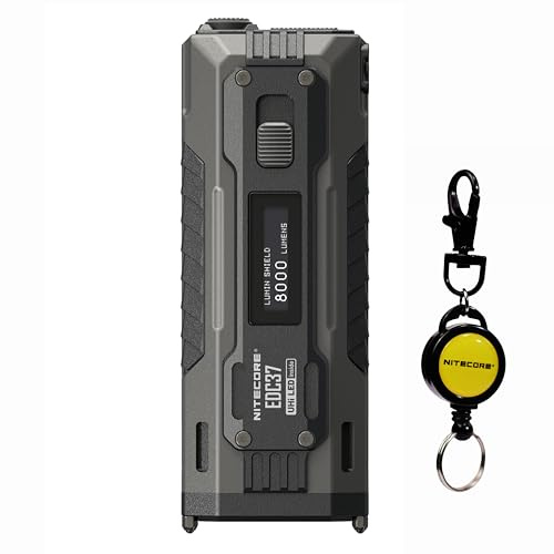 Nitecore EDC37 - Torcia tattica EDC da 8000 lumen con portachiavi retrattile