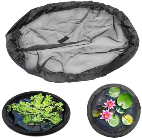 Schwimminsel Teich Schwimmende Pflanzinsel Mit Feinem Gitter, Schwimminsel FüR Teichpflanzen, Runde Schwimmende Flora Fischbarriere, SchüTzt Pflanzen Vor Fischen (80CM, stück, 2)