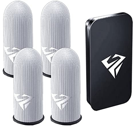 Guanti da gioco per gamer anti-sudore Manicotti per dita traspiranti Copertura per dita da gaming antiscivolo conduttiva in fibra d'argento anti-sudore Guanti da gioco traspiranti per controller di