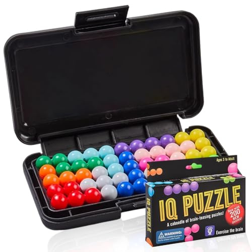 MIFKLMV 3D Brain Teaser Puzzle, IQ Puzzle Games Compatible with IQ Puzzle Set with 200 Challenges, Travel Game for Adults and Kids