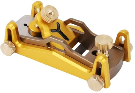 Qudinip Rabot à Angle Faible, Raboteuse à Main à épaisseur Fixe Précise à Angle Réglable avec Base en Alliage D'aluminium et Lame en Acier à Outils, pour le Rabotage Fin du Travail du