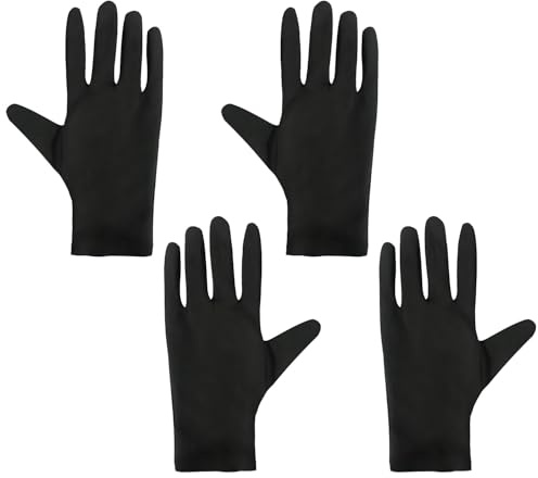 2 Paires Gants Coton Hydratants Respirants Soins Mains Seches Eczema | Textile elastique lavable, ajustement confortable, mobilite complete doigts, protection bijoux inspection, usage nocturne