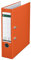 Leitz Qualitäts-Ordner 180° Plastik, das Original, DIN A4 Aktenordner 8 cm breit, 90% Recycling-Karton, 30% Pre-Consumer Recycling-Kunststoff, Mit 180° Mechanik, 600 Blatt Kapazität, Orange, 10105045