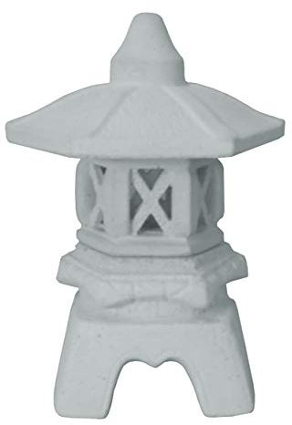 Deine Gartenoase Japanische Steinlaterne kleine Yukimi, Kerzenhalter, Grau, Steinguss, 26 x 18 x 26 cm, 7 kg