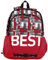 PEDEA Unisex Rucksack „BESTLIFE TASKU“ Schultasche Freizeittasche mit Laptopfach bis 15,6 Zoll (39,6cm), rot