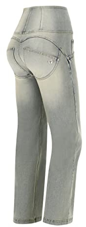 FREDDY - Jeans Push Up Wr.up® Wide Bottom In Denim Navetta Sabbiato, Donna, Denim Chiaro, Medium