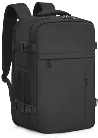 KIRFEIHT Cabin Bags 40x20x25 for Ryanair Underseat Carry-Ons Travel Backpack - Hand Luggage Backpack Cabin Bag Size 20L - Daypack School Office Bag with USB Port - Black