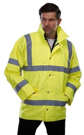 Chaleco de Alta Visibilidad Chaleco Reflectante Chaqueta Reflectante For Hombre Otoño Invierno Cálido Algodón Acolchado Chaqueta De Advertencia Al Aire Libre Chaleco de Trabajo Chaleco de Seguridad(Ye