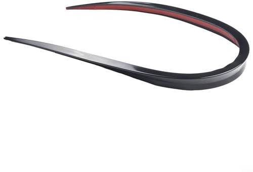 Zilimontt Alerón de techo trasero de 1,2 m, color negro, adhesivo flexible de poliuretano para coches, camiones, SUV, no requiere taladrar