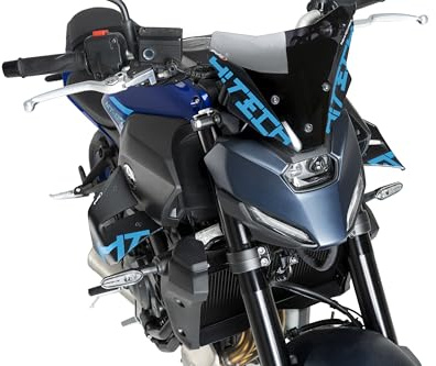 Puig 22412S New Generation Sport, sport windscreen made of high-resistance methacrylate with aerodynamic design tested in wind tunnel and TÜV approved, Graphics