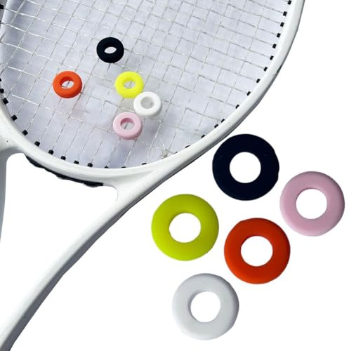WIIYENA Lot de 12 amortisseurs de vibrations en silicone pour raquette de tennis, absorption des chocs, confort et performance