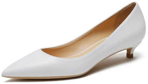 Wtharosa Zapatos Salón Sin Cordones Mujer Tacón Kitten Punta Afilada Tacón Bajo