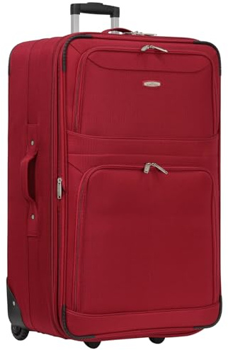 ARIANA® Extra Large Suitcase Lightweight Luggage Trolley Expandable Travel Bag- RT42 (Red, 32 XLarge)