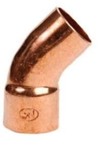 Curva in rame a 45° MF 22mm per tubo rame a saldare