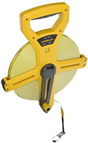 Komelon 66330IM Open Reel Fiberglass tape Measure, 330-feet, colore: Giallo fluo