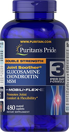 Puritan's Pride Glucosamine, Chondroitin & MSM Capsules, 3 Per Day Formula