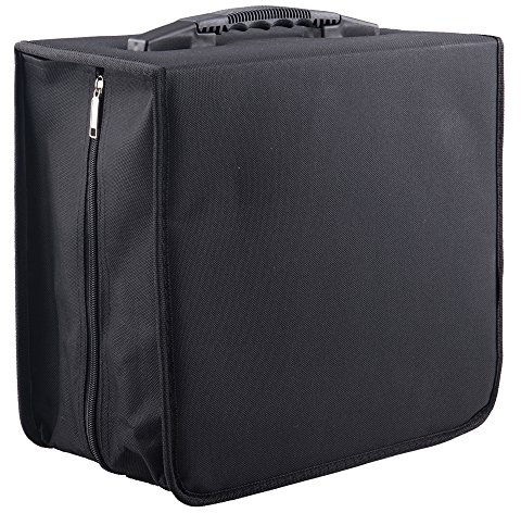 Fasmov Polyester 400 Disc CD/DVD Binder DVD Wallet Case, Black