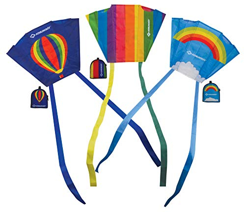 Schildkröt Poket Kite, Kleiner handlicher Taschendrache, 45x32cm, inkl. 5 kp Polyesterleine mit Handgriff, 2-4 Beaufort, 970400