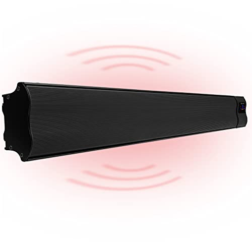Klarstein Chauffage électrique pour terrasse et jardin, radiateur infrarouge avec commande par application WiFi, minuterie, affichage LED, IP44, chauffage infrarouge sans CO2, chauffage économe en