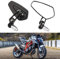 LOKLISUM Specchietti Moto Manubrio 7/8 Specchietti Retrovisori Bar End CNC Universali Specchietti Laterali Moto Compatibile per Cruiser Scooter Bobber Chopper MT 07 09 Z900 Z1000 Cafe racer