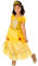 Disney Mädchen Kostüm Kleid Belle Mehrfarbig 128