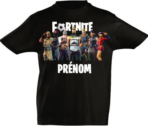 T-Shirt personnalisé pour Enfants Premium & Authentic Dye Color T-Shirt de Jeu personnalisé avec prénom ou Texte pour Enfants garçons pour Les Fans de FORTNITE