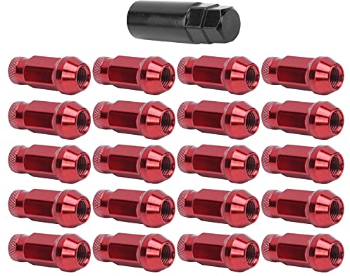 Radmuttern aus Hochfestem, Rotem Legiertem Stahl, M12 X 1,5-Gewinde, 20 Stück, für, Autozubehör