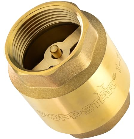 Poppstar Rückschlagventil 1 1/4 Zoll (Messing, rostfrei & wasserdicht) für Pumpe und Waschmaschine