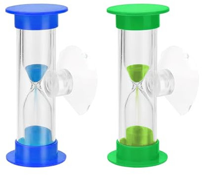 Zonoori 2 Stück 3 Minuten Sanduhr Zähneputzen Kinder, Zahnputzuhr mit Saugnapf