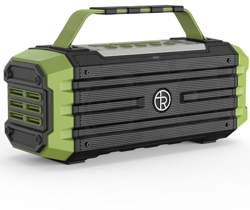 Altoparlante Bluetooth portatile 120 W di picco 80 W altoparlanti wireless, associazione TWS, bassi profondi, altoparlante Hi-Fi, impermeabile IPX6, DSP Sound Boombox per esterni, campeggio (Verde)