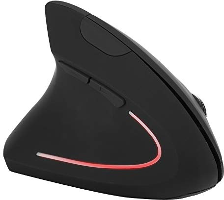 Tnfeeon Ergonomisk Vänsterhänt Optisk Mus för PC-Dator Bärbar Dator, 2,4 GHz Trådlös Mus med Nano-mottagare, Justerbara DPI-inställningar, för Vänsterhand och Hemmakontoranvändning