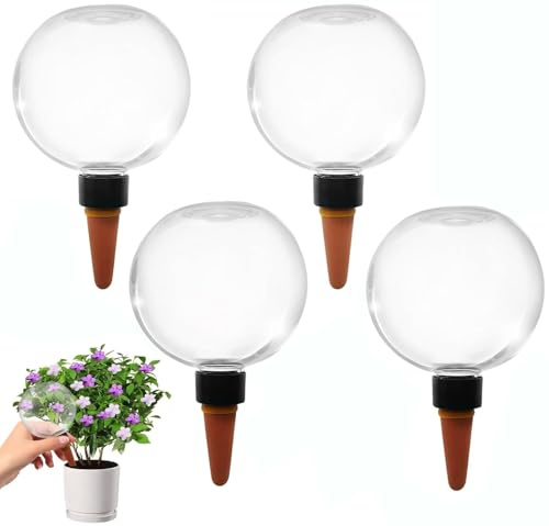4 Pezzi Sfere di irrigazione per piante, 500ml Grandi sfere di irrigazione, Sfere Automatiche per Irrigazione per Piante, Palle d'Acqua per Piante per l'Irrigazione, per Piante da Interno, Balcone