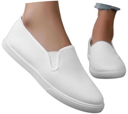 Chaussures à enfiler pour femme - Antidérapantes - En toile - Confortables et légères - Chaussures individuelles - Chaussures de trekking - Chaussures de randonnée - Chaussures de loisirs - Sans