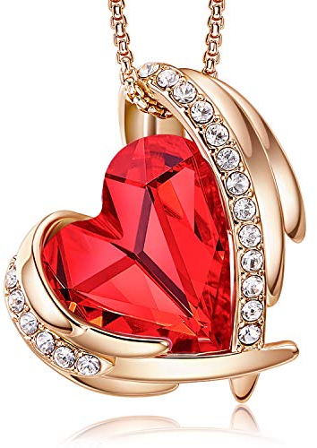 CDE Kette Damen Rosegold Herz Halskette für Frauen Schmuck mit Elegante Geschenkverpackung Valentinstags Geschenk für Sie Frau Freundin Mama Valentinstag/Party/Hochzeitstag/Jubiläum/Geburtstag