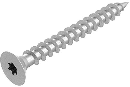 Vite SECCARO per truciolare 3 x 30 mm, acciaio zincato, vite per legno con filettatura totale, TX / esalobata, 250 pezzi