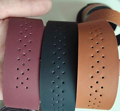 ZHONGJIUYUAN 1 Paar Leder Rennrad Lenkerband Lenkerband Fahrrad Lenkerband – (braun)