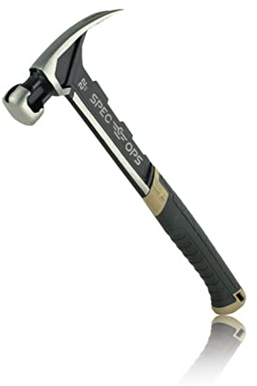 Spec Ops Tools Framing Hammer, 22 oz, Rip Claw, Smooth Face, Shock-Absorbing Grip, 3% Donated to Veterans