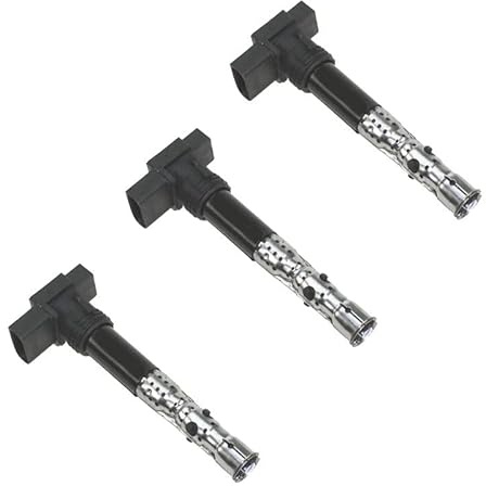 BESTPRICE 3x bobina di accensione a 4 poli modulo di accensione bobina di accensione asta Adatto per SEAT IBIZA III (6L1), SKODA FABIA I (6Y2) (6Y5)(6Y5)(6Y3), FABIA II (542) (545), VW FOX hatchback,